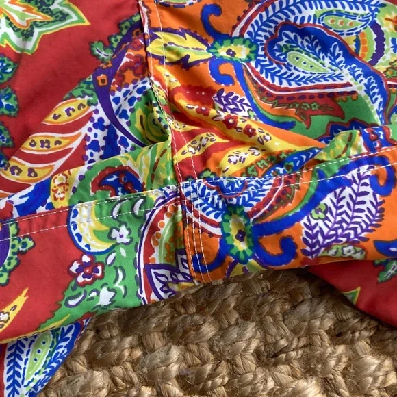 New: Polo Ralph Lauren Y2k Paisley Swim Trunks. Green Pony. Size Medium